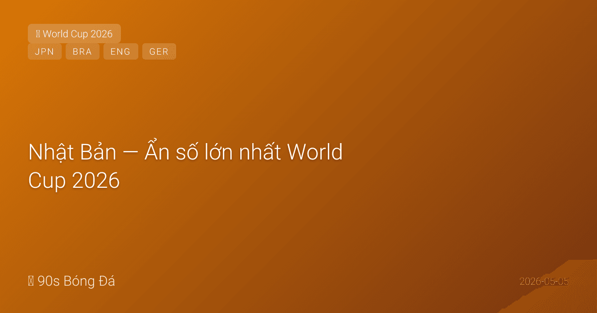 Nhật Bản — Ẩn số lớn nhất World Cup 2026: Thắng Anh, thắng Đức, thắng Brazil, và đội hình châu Âu mạnh nhất lịch sử