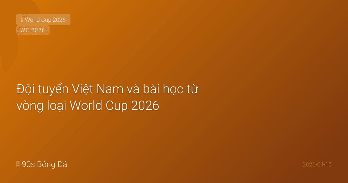 Đội tuyển Việt Nam và bài học từ vòng loại World Cup 2026
