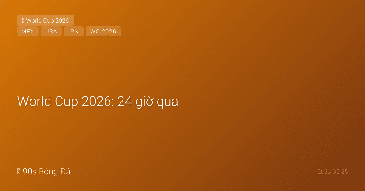 World Cup 2026: 24 giờ qua — TBN công bố 26 HÔM NAY! Yamal VÀO dù gân khoeo, Rodri chắc suất, Morata đội trưởng. Mỹ 26 LEAKED: Reyna VÀO, Tessmann OUT. Iran chuyển camp từ Mỹ sang Mexico. Ronaldo 6 WC. 17 ngày
